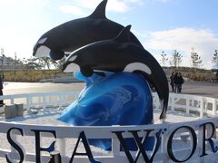 神戸須磨シーワールド
こちらのオブジェ前で、まず記念撮影を(^_^)
プロの方に撮ってもらい、やっぱり買ってしまいました(１枚1,500円)