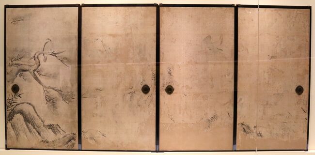 真作】嵯峨大覚寺寛明/鶴画福寿賛/鶴図/横物/掛軸/名家伝来/AD-379