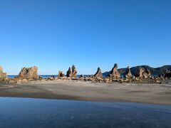 15:13 昼ご飯を終え、道の駅くしもと橋杭岩。