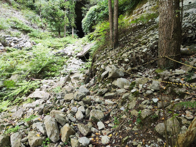 ロープを掴みながら慎重に進む、足元悪いけどロープさえしっかりつかんでいればおちることはないしな。