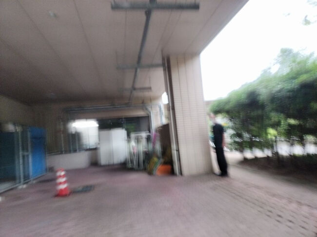 フロントで聞いたらこっち案内された、雨凌げそうで良かった。