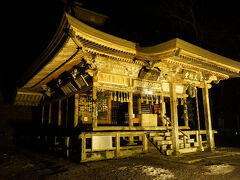 ●氷灯ろう夢祈願＠鹿教湯温泉街

ライトアップされた「文殊堂」
とっても神々しく輝いています。