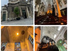 教会があったので入ってみる
ステンドグラスと漆喰彫刻の白が基調の教会でした
見応えありました