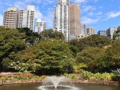 近くのトレジャリーガーデン。
公園の緑と高層ビルがいい感じです。