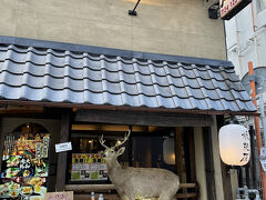 奈良に戻って　まだ修二会までは時間がある
まずは、シカのはく製が出迎える店で　夕食