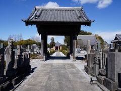 その先に、目指す龍興寺があった。参道脇に石仏などが並び、その奥に姿の良い山門があった。