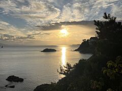 瀬戸内海の夕焼けが綺麗でした。