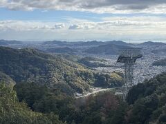 ロープウェイを下る時、姫路の街が見えました