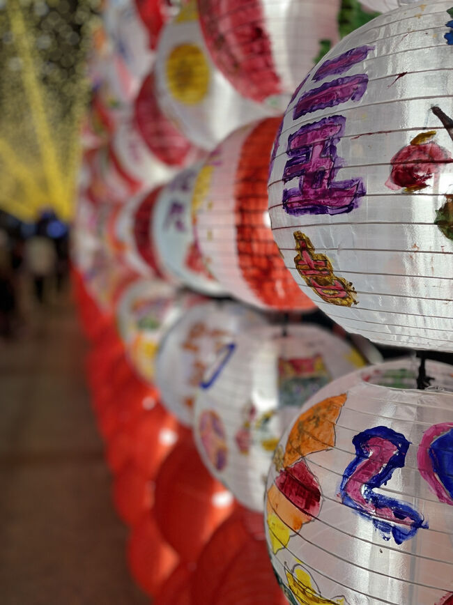 三越前もランタンが飾られていて綺麗ね