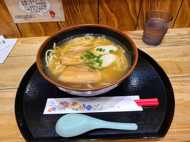 ガッツリは要らなかったので、琉球村で三枚肉そばをいただきました。味の感想は普通でしたが、並ばず入店できたので良しとします。