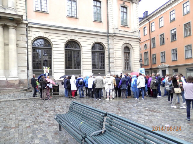 ノーベル博物館横の広場<br />なにやらパーフォーマンスをやっていた。