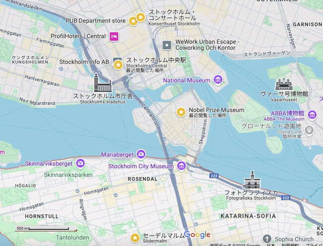 この地図で星マークのところが注目の場所です。