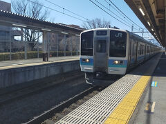 ローカル電車の中央線で帰ります