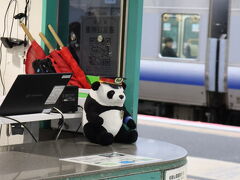寒かったので駅構内を通って目的地へ

カウンターにパンダが飾られていました

和歌山駅レンタカー営業所へ移動

コンパクト、一般車 ベーシックSクラス禁煙ということで今回の車はスイフトでした