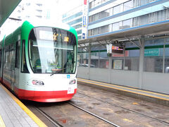 紙屋町東で乗換。
１０分程度待たされました。
ここから３つ先が、中電前。