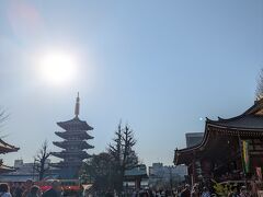 浅草寺に寄って