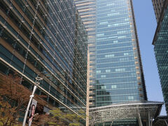 防衛庁の跡地を再開発して作られて東京ミッドタウン。奥の高い建物はオフィス棟、右手はレジデンス。左手に商業施設のガレリアがあります