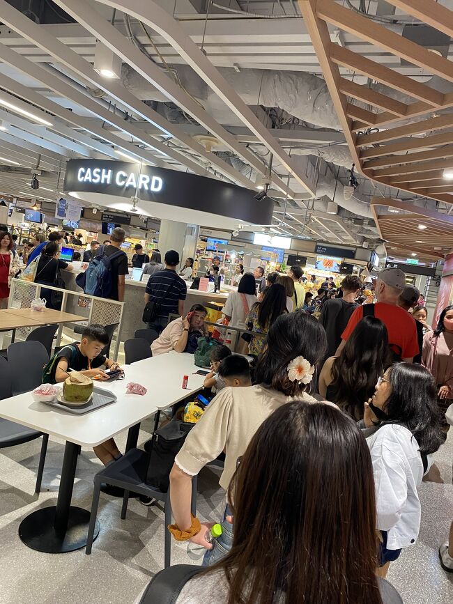 お昼ご飯はプラチナムファッションモールのフードコートで食べようと思っていたのですが、ちょうどお昼ピッタリの時間だったこともあり、ものすごい混雑！<br /><br />かなり広いフロアのテーブルはほとんど満席、おまけに各店舗もカードカウンターもものすごい長蛇の列で、少し並んでいましたがあまりにも列が進まないので離脱しました苦笑