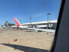 １６：０８　経由地であるエル　テプアル空港へ到着　８割くらいの人が降りましたが　サンチャゴ空港へ行く人は引き続き機内に残ります　CAさんが残った人の確認　その後ここから乗る人が入ってきて満席に　１７：１０にドアが閉まり　離陸　サンチャゴへ向かいます