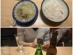 「味の牛たん　喜助　JR仙台駅店」で普通の牛タンと肉厚の牛タン、テールスープをシェア。日本酒を飲みながら（相方はノンアルビール）、仙台の味を楽しんでから帰京しました