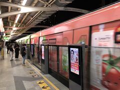 オンヌット(21:02発)→BTSパヤータイ(21:28着)、運賃47THB。