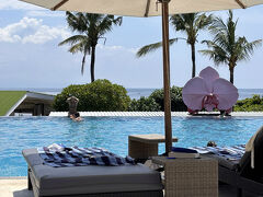 ◇18日目

「ホリデイ イン バリ サヌール」を11時にチェックアウトします。
次のホテルは「インタコン」と話すと
インタコンのカートを呼ぶから待っててね。

敷地がつながっているのでお迎えに来てくれます。。

「インタコン」のプールが好きなので早めにチェックインして、
部屋が用意されるまでプールで待ちます。

お天気がいいから気持ちがいい。
