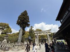 鳥居までやってきました。
午後2時過ぎだったので、
修学旅行も帰りにすれ違って、
空いている印象でした。