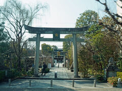 堀川通りの最後は「清明神社」です。鳥居の右脇には「旧一條戻橋」も見えます。鳥居の額に掲げられた金色に輝く社紋「晴明桔梗」が特徴的です。鳥居の額には通常は神社名やお祀りしている神様の名前を掲げることが多いのですが、この鳥居には社紋が掲げられています。「晴明桔梗」は「五芒星」とも呼ばれ、安倍晴明が創られた陰陽道に用いられる祈祷呪符の1つです。一条戻橋は源頼光の四天王のひとり、渡辺綱が鬼女の腕を切り落とした場所としても有名です。