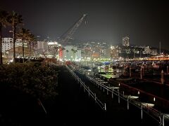 夕食後は腹ごなしに海まで散歩しました。半袖でしたが、涼しくて気持ちよかったです。
