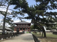 【奈良っぽい写真を撮っておく】
実は吉野駅を出発した途端に雨が降りだして、電車に乗ってる間ザーザー降りでした。雷注意報も出てました。だから奈良公園の鹿ちゃんを諦めて法隆寺に行こうかとかなり悩みました。
着いたらめっちゃ晴れてる！やったあ！
