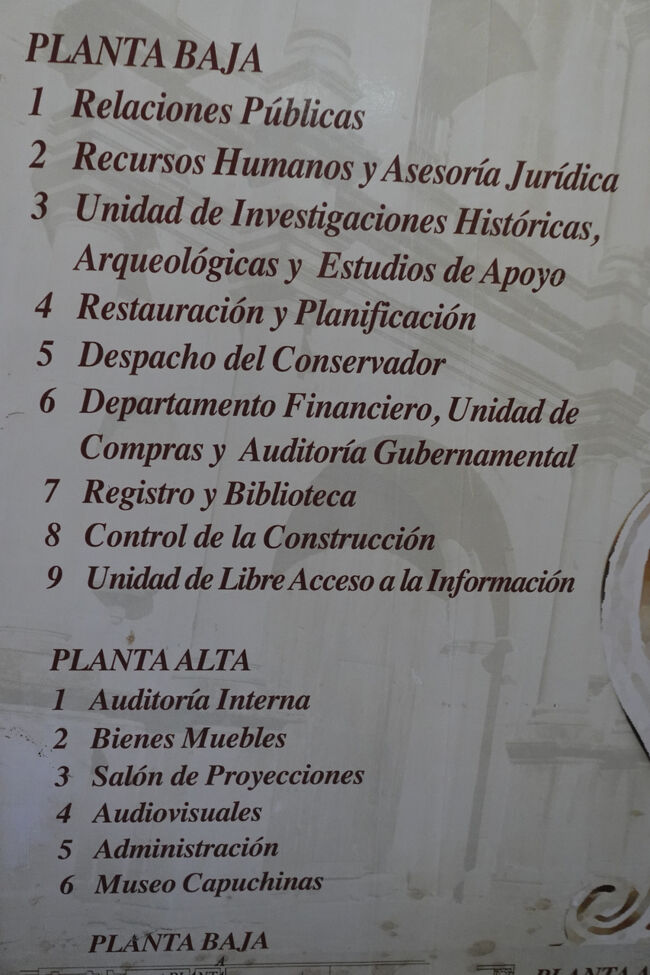 カプチナス修道院の模式図（中庭が沢山、あり、複雑でした。）