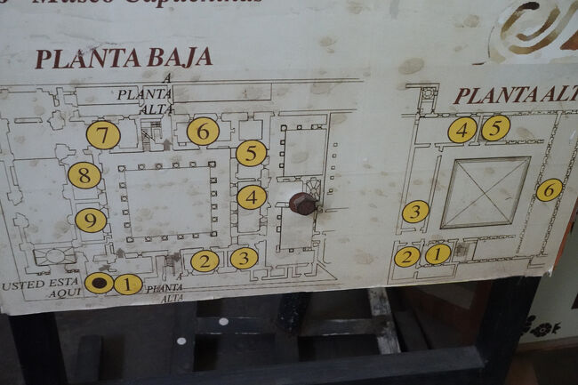 カプチナス修道院の模式図（中庭が沢山、あり、複雑でした。）