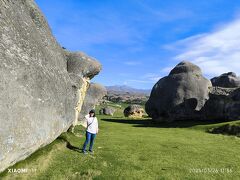 エレファントロック　ワカナに向かう83号線から少し離れたところ。牧草地に大岩がゴロゴロしてる。モエラキボルダーも行きたかったが、1日日程が短くなりあきらめる