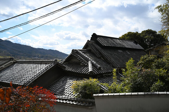 こちらも坂道沿いにある大和棟造りの町家です。