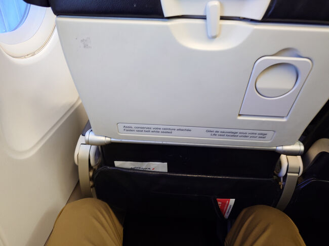 三列の真ん中席なしのビジネスクラス<br />バルセロナ行きの飛行機の荷棚に入り切らないやら、なんだか大騒ぎ。<br />A320だけど、離陸するとき加速が凄い勢い。<br />