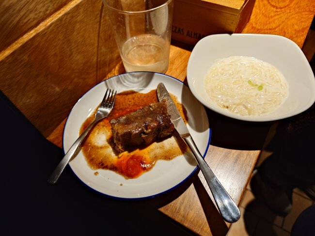 牛タン煮込み、チーズリゾット、チャコリ