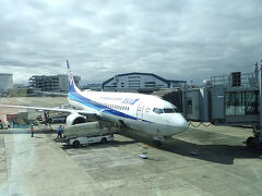 NH1635便。大阪伊丹発9:10am→愛媛松山着10:00am

愛媛松山空港での乗り継ぎ時間はわずか1時間25分。これで国内線に預けた荷物をピックアップし、国際線にバゲッジドロップして、出国審査を受け出国します。松山は小さい空港なので問題ないとのこと。

伊丹空港のANAの地上スタッフの方が発券ミスをされ、2Fでセキュリティチェックを受けようとした時に、1Fのカウンターまで戻るように言われました。1Fカウンターに戻ると、目の前で繰り広げられた「ミスをしたスタッフがベテランに質問する→ベテランがスタッフに答える→スタッフが私たちに説明する」という伝言ゲームを延々見ることになる。ベテランからは謝罪の一言も無い。朝早いフライトでこんなことが常態化しているのか。もうANAを使うのは止めようと誓う。