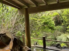 こちらも念願の裏見ヶ滝温泉。温泉と風景は素晴らしいの一言です。お湯は熱め。