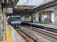大船駅。ＪＲ横須賀線で鎌倉駅まで移動。