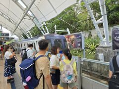 9時前にランガムホテルを出て、MRT尖沙咀駅から１つ乗り換えて9時半頃ディズニーランド線に乗り換えるSUNNY BAYに到着。向かい側ホームにディズニーランド線が来た。