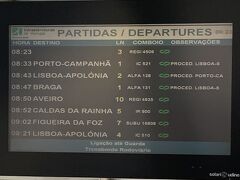 さて、今日は電車でポルトに向かいます。
コインブラB駅にて
8時47分発のブラガ行きに乗車予定。