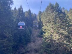 スキー場によくある8人乗りゴンドラリフトですね。一挙に高山病必死の標高3600mへ