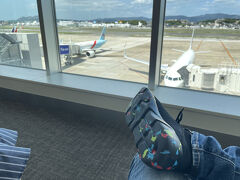 長龍航空のカウンターは、一番左端にあって、プラカードを掲げて誘導していた。
無事チェックイン。
その後、QRコードからWEB入国カードの入力を、係員が付き添いで教えてくれた。
WEB入国カード入力は何度もしているのだが、中国のカードは独特で、助けが無いとできなかった。
忙しい中、本当にありがたい。
最後に、「靴底よし！」指差喚呼して、咸陽西安空港行き、15:00の長龍航空へ乗り込んだ。