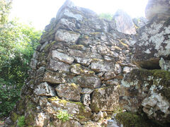 一宮城址に着きました。一宮城は続日本100名城の第176城です。
徳島城と同じような石材を同じように積んでいます。よくも運び上げたものです。
休憩の後、案内板に従っていろいろ見物しながら下ります。

