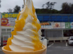 本日１つ目のアイス。


マンゴーソフト！


すこし肌寒いけど、いただきます♪