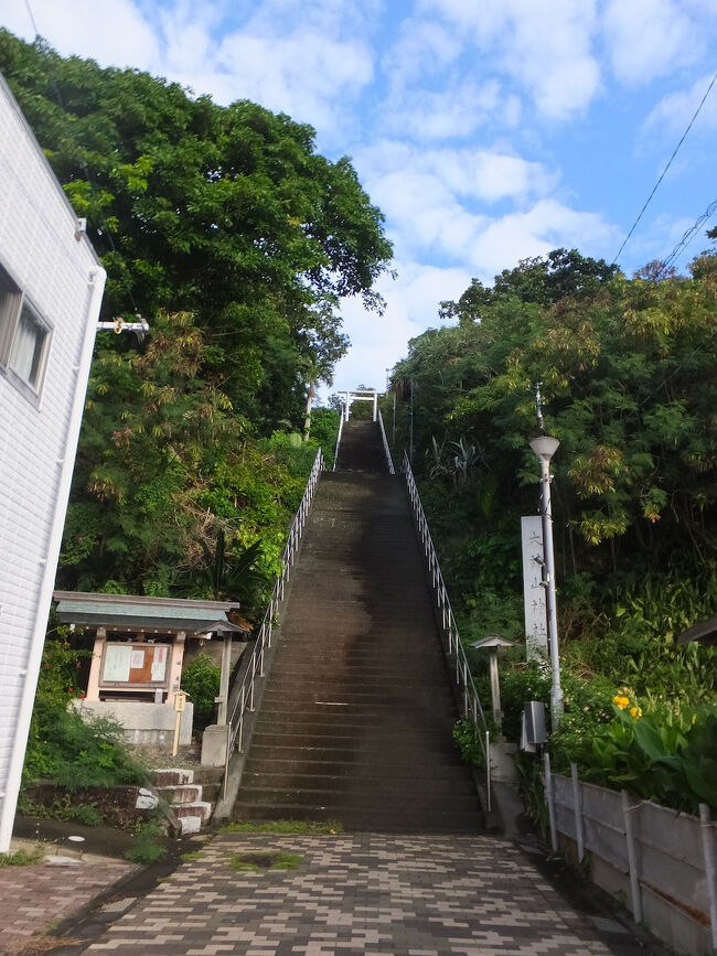 展望台まで行ってみることにしました。<br />この長い階段を