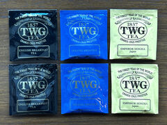 東京・汐留『コンラッド東京』

「TWG Tea」のティーバッグ（イングリッシュブレックファスト、
ウーロン茶、エンペラー煎茶）が2つずつあります。