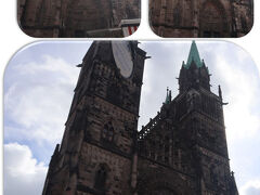 立派な教会が見えてきました「聖ローレンツ教会」

13世紀~14世紀に建てられたゴシック様式の教会です。
当初は3廊式の大聖堂でしたが、15世紀になって後期ゴシック様式の教会堂が増築された。

毎年8月10日には、教会の名前にもなっている聖人ローレンスの殉教を悼む祝祭が行われるそうです。