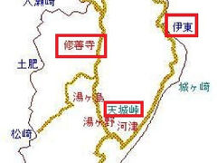 さて、私の天城路の思いは、その後大学に入ると復活した。

1963年春、高校野球部仲間のM君（点取り屋の三番バッター、ファースト）と、私（切り込み隊長の一番バッター、センター）は同じ大学に入学した。彼とはその後、其々親泣かせの1年留年をして、大学の卒業式を二人一緒に迎えた。今に至るまで親交があり、良い仲間で過ごしてきた。
M君は第一理工学部で、クラブ活動も少々ビックリした、珍しい自動車部だった。
私は第一法学部、クラブ活動は当時まだ各大学にも少なく、漫画の世界でしか知らなかった少林寺拳法部に入部（創部から第4期目）していた。

大学1年でのクラブ活動とは別に、OB会に頼まれて、週末や暇な時間に母校野球部に出向いて、チームの監督を1年間の約束でやっていた。そして、M君にも助監督として助けてもらった。
夏の大会は指導者が悪かった(´;ω;｀)所為か、残念にも早々と負けてしまい、秋季大会からは指導役を野球部の1年後輩に引き継いでいた。

9月は大学のクラブ活動も夏合宿（8月）の余韻が残っていて、関東大会に出場するための練習開始まで時間が空いていた。
それで空いた期間の9月末に、M君を誘って念願の天城路を歩いたのだ。

参考写真：伊豆の踊子・伊豆半島Map