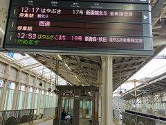 12時17分はやぶさ17号 行きに乗った 新幹線と同じ時刻です